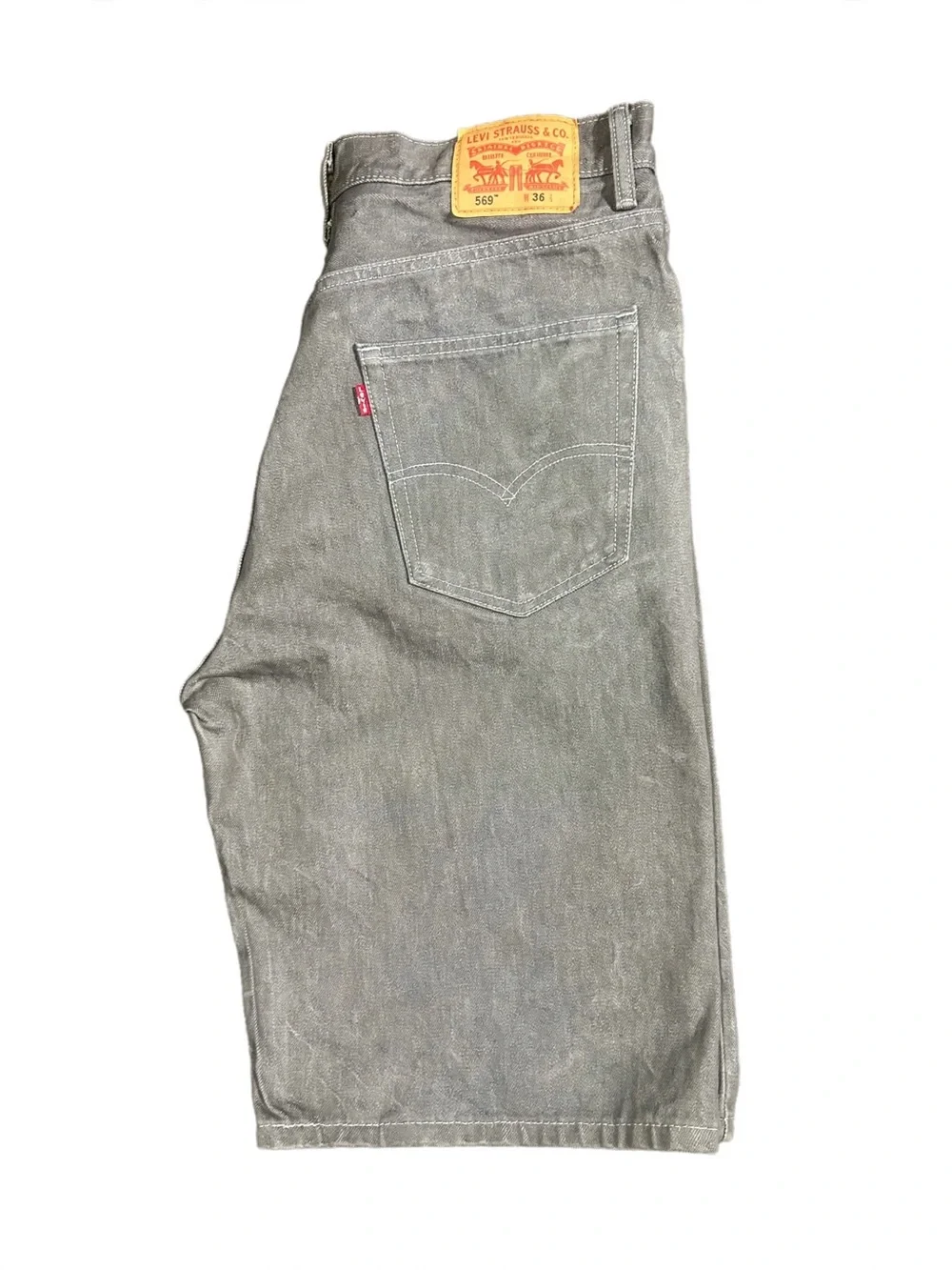 Men's Gray Denim Shorts